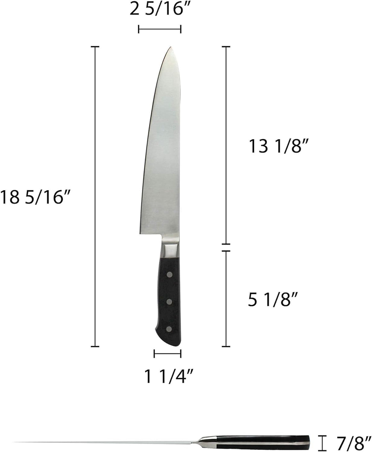 – 13” Stainless Steel Japanese Cow Knife- Japanese Gyuto Cooking Kitchen Meat Knife Cooking for Kitchen Cutting Vegetable Salad Boneless Chef Knife