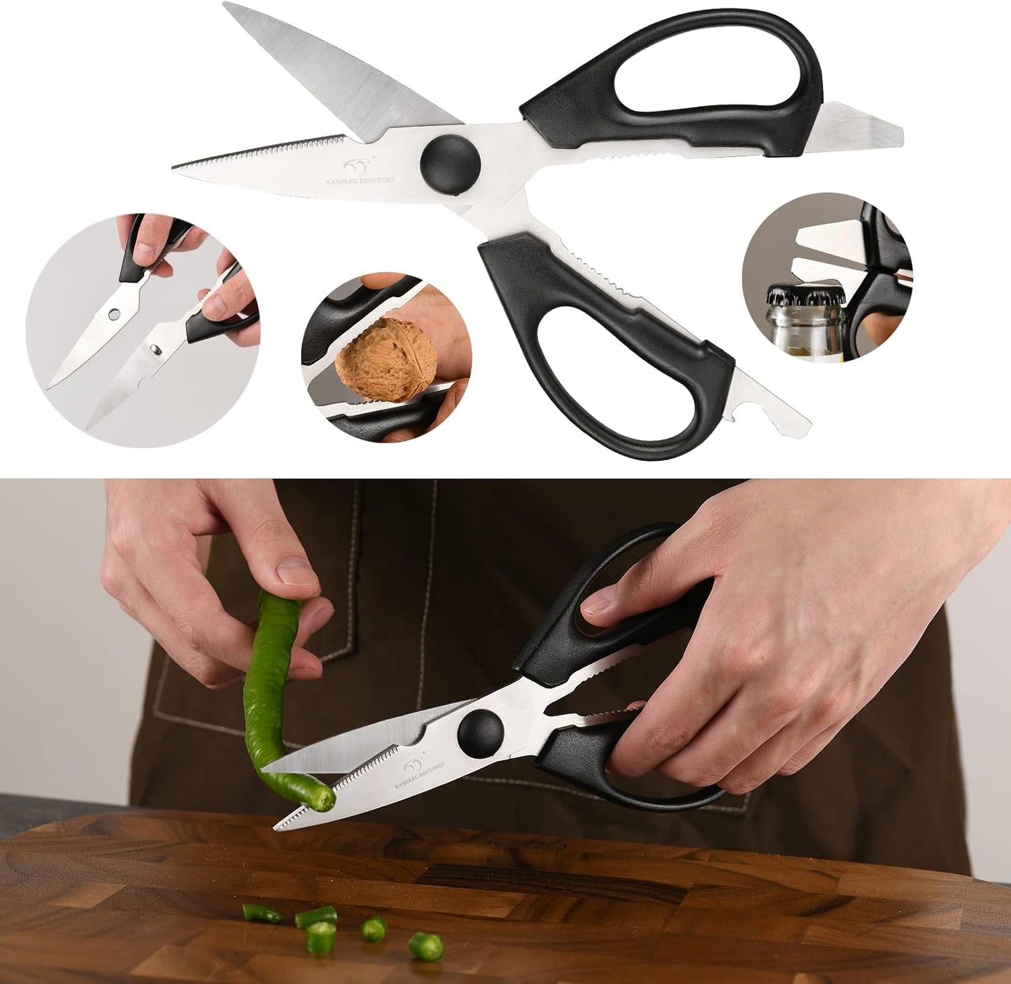 7 Pieces Damascus Kitchen Knife Set with Block, ABS Ergonomic Handle for Chef Knives, Kitchen Shears, Knife Block Set for Chopping, Slicing & Cutting