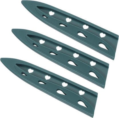 3Pcs Plastic Safety Knife Cover Sleeves for 5" Paring Knife, Chopping Knife Guard Blade Protector Universal Knife Sheath for Kitchen Bar, White