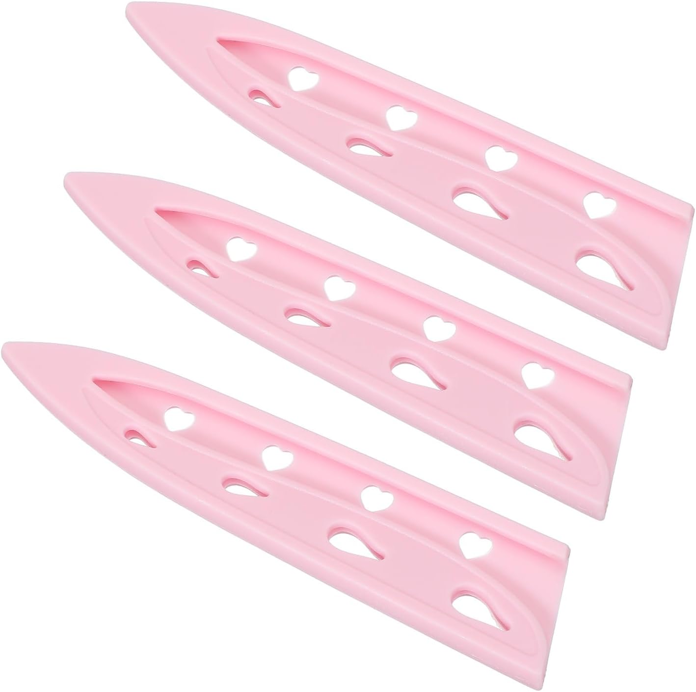 3Pcs Plastic Safety Knife Cover Sleeves for 5" Paring Knife, Chopping Knife Guard Blade Protector Universal Knife Sheath for Kitchen Bar, White