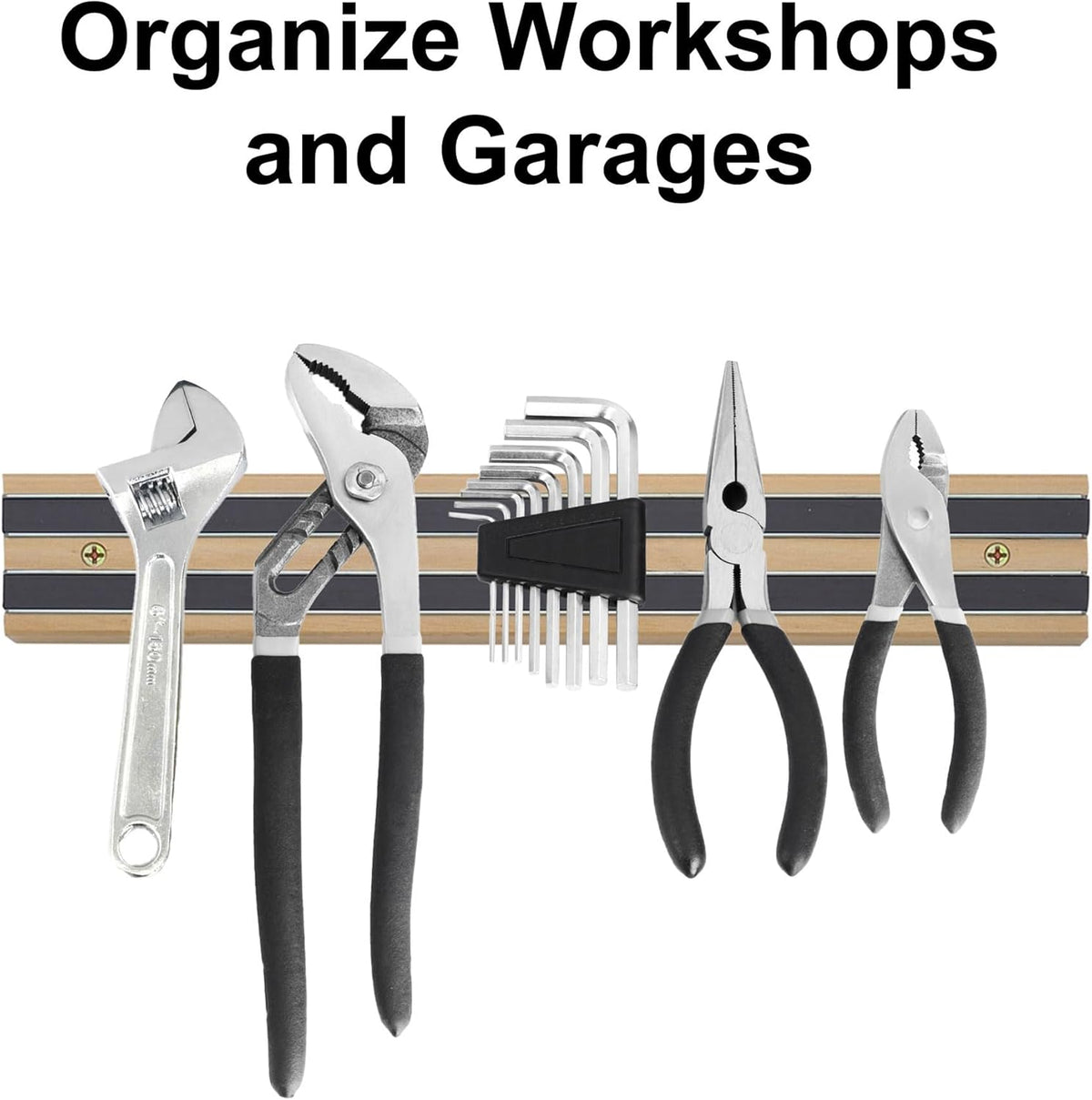 Kitchen Magnetic Knife Holder and Tool Storage Bar, Wood, 12-Inches, 12 inch