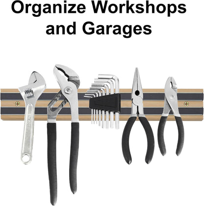 Kitchen Magnetic Knife Holder and Tool Storage Bar, Wood, 12-Inches, 12 inch