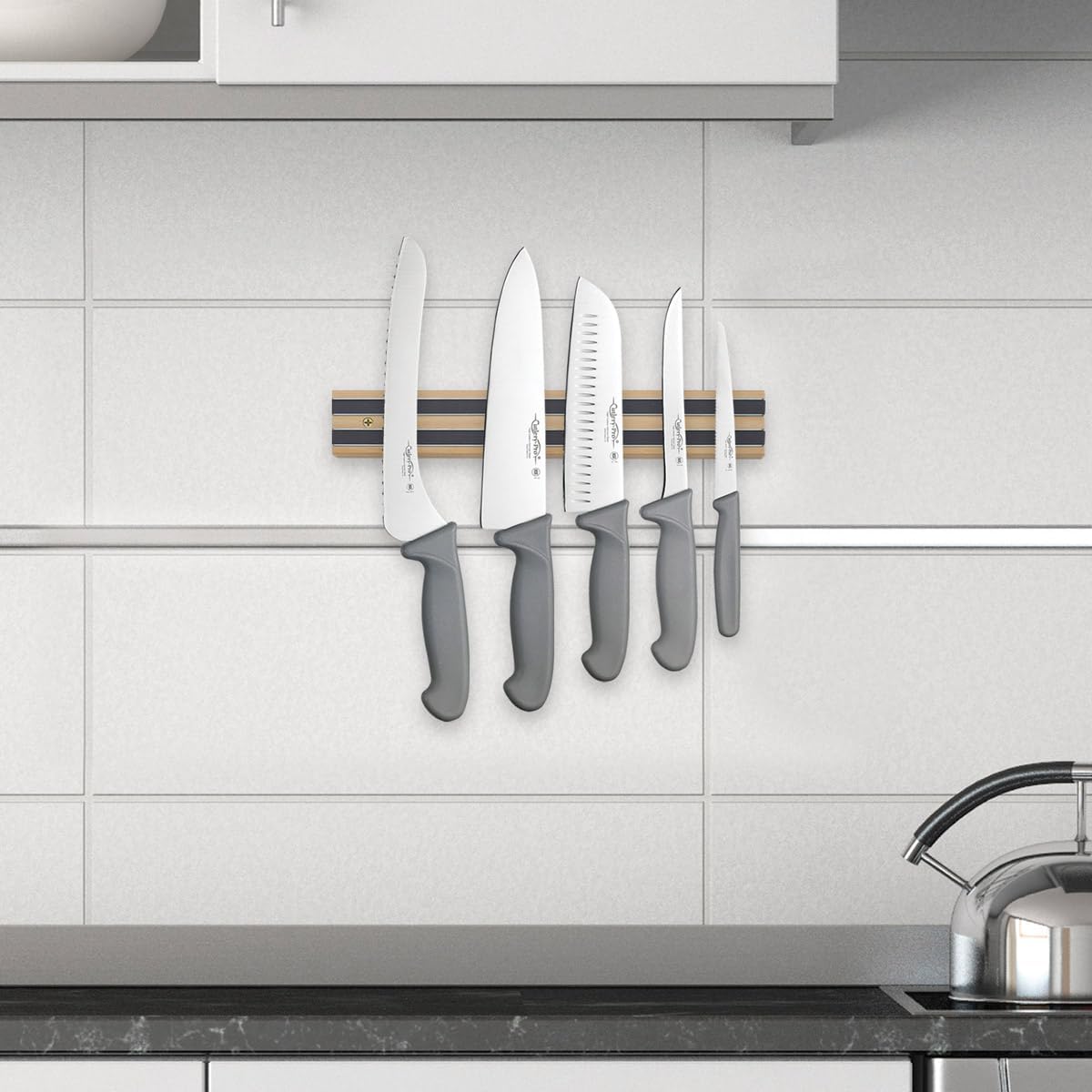 Kitchen Magnetic Knife Holder and Tool Storage Bar, Wood, 12-Inches, 12 inch
