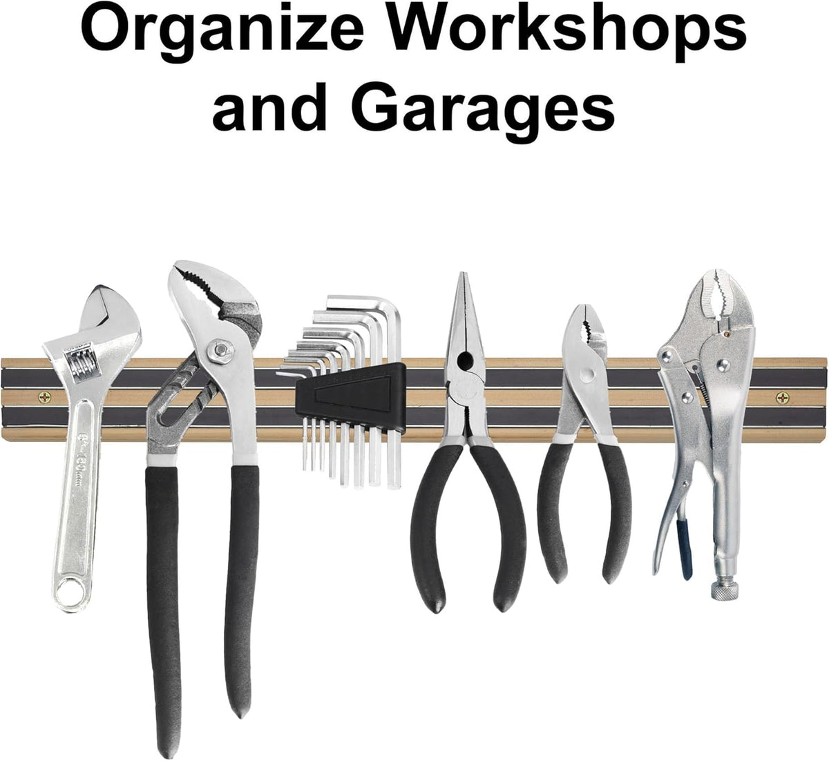Kitchen Magnetic Knife Holder and Tool Storage Bar, Wood, 12-Inches, 12 inch