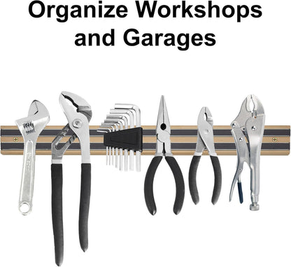 Kitchen Magnetic Knife Holder and Tool Storage Bar, Wood, 12-Inches, 12 inch