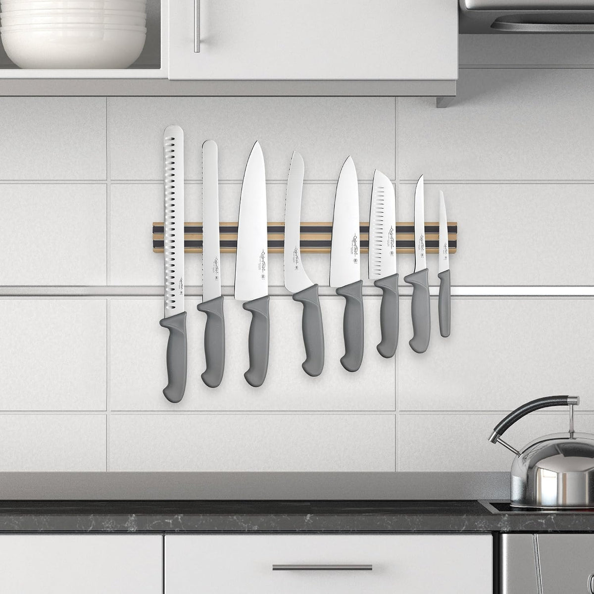 Kitchen Magnetic Knife Holder and Tool Storage Bar, Wood, 12-Inches, 12 inch