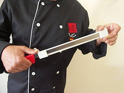 Ham Carving Knife with Anti-accident Protection 12-Inch | Flexible Stainless Steal Ham Slicing Knife for Slicing Serrano, Ibérico Ham & Italian Prosciutto