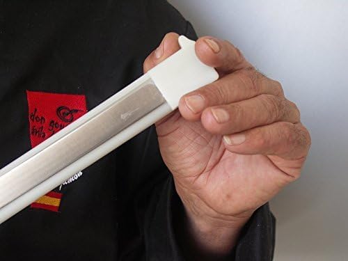 Ham Carving Knife with Anti-accident Protection 12-Inch | Flexible Stainless Steal Ham Slicing Knife for Slicing Serrano, Ibérico Ham & Italian Prosciutto