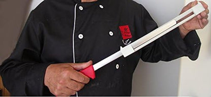 Ham Carving Knife with Anti-accident Protection 12-Inch | Flexible Stainless Steal Ham Slicing Knife for Slicing Serrano, Ibérico Ham & Italian Prosciutto