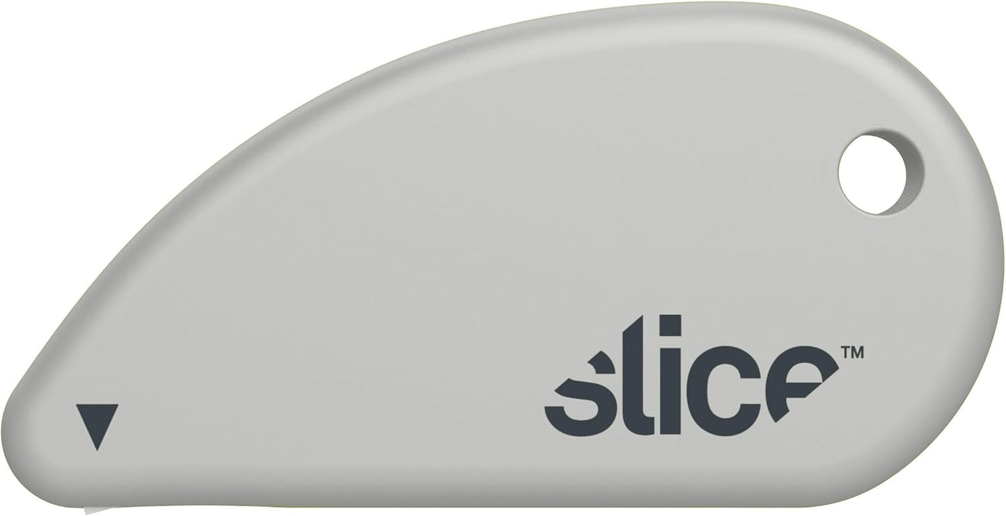 Slice Micro Safety Cutter | Safe Ceramic Box Cutter Lasting 11x Longer than Metal | Keychain Box Opener | Combo Pack | Earth White + Sage
