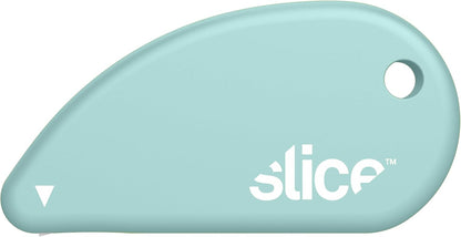 Slice Micro Safety Cutter | Safe Ceramic Box Cutter Lasting 11x Longer than Metal | Keychain Box Opener | Combo Pack | Earth White + Sage