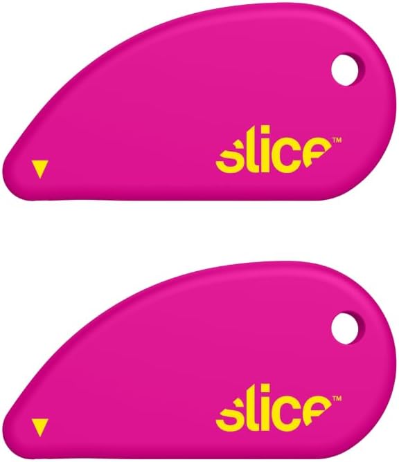 Slice Micro Safety Cutter | Safe Ceramic Box Cutter Lasting 11x Longer than Metal | Keychain Box Opener | Combo Pack | Earth White + Sage