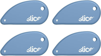 Slice Micro Safety Cutter | Safe Ceramic Box Cutter Lasting 11x Longer than Metal | Keychain Box Opener | Combo Pack | Earth White + Sage