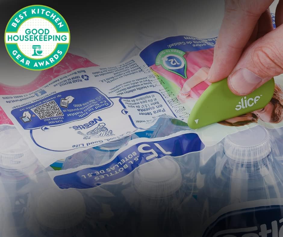 Slice Micro Safety Cutter | Safe Ceramic Box Cutter Lasting 11x Longer than Metal | Keychain Box Opener | Combo Pack | Earth White + Sage