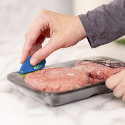 Slice Micro Safety Cutter | Safe Ceramic Box Cutter Lasting 11x Longer than Metal | Keychain Box Opener | Combo Pack | Earth White + Sage