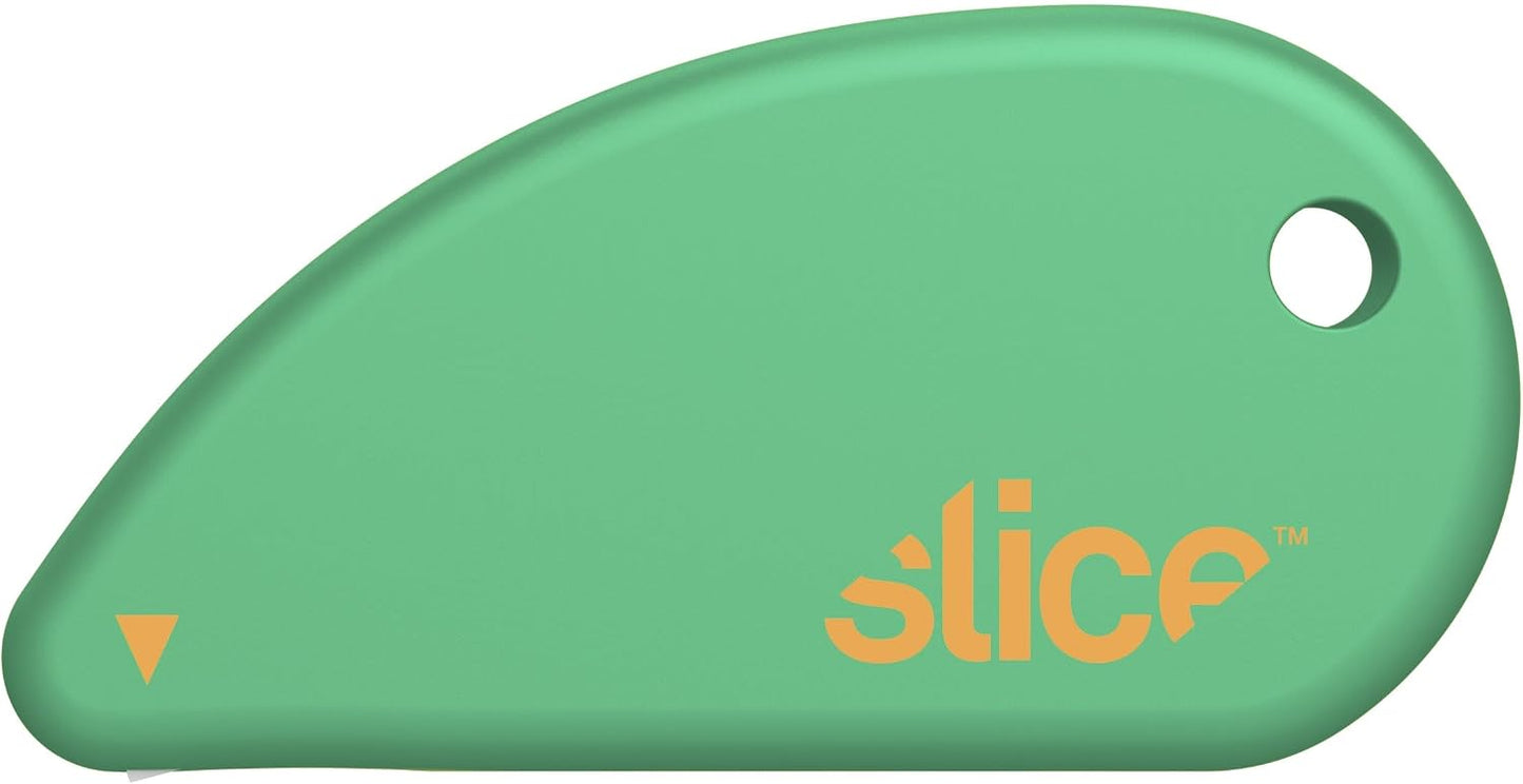 Slice Micro Safety Cutter | Safe Ceramic Box Cutter Lasting 11x Longer than Metal | Keychain Box Opener | Combo Pack | Earth White + Sage