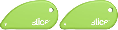 Slice Micro Safety Cutter | Safe Ceramic Box Cutter Lasting 11x Longer than Metal | Keychain Box Opener | Combo Pack | Earth White + Sage