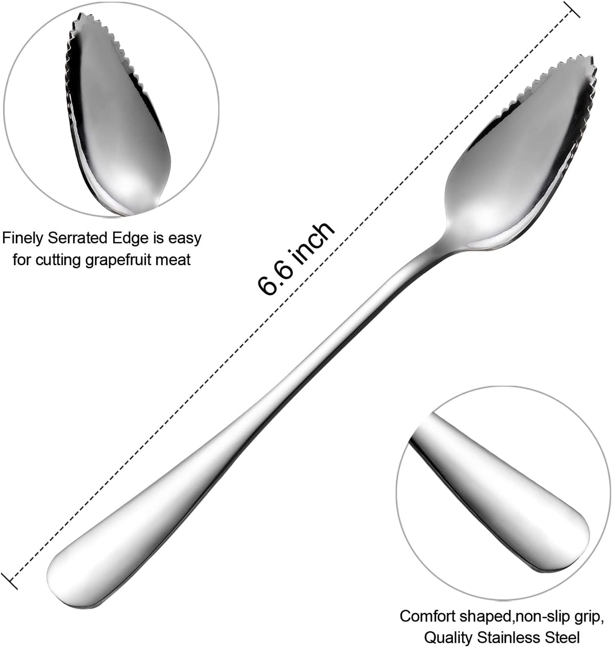 Grapefruit Spoons, Stainless Steel Grapefruit Spoon Utensil Set