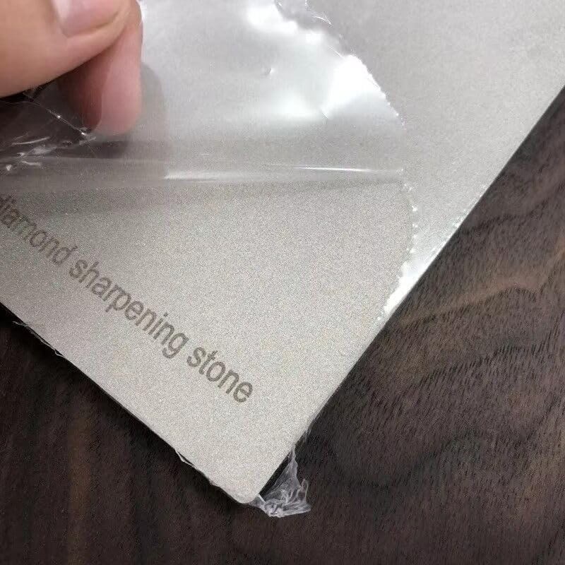 6.69*2.95in 3-piece set of diamond sharpening stones, tool grinding plates, and polishing stones are suitable for sharpening kitchen knives and removing dull, blunt or worn edges (240/600/1200 grit)
