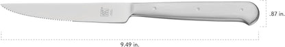 Ultra-Sharp Steak Knives Set of 8 with Wood Gift Box | Slice Through Steak, Pork Chops, & Chicken Cutlets with Serrated Steak Knives. Durable, Forged and Easy to Clean.