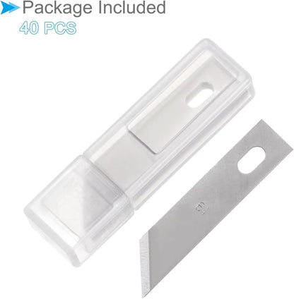 Craft Hobby Blades, #19 Manganese Steel Replacement Cutting Carving Blade Refill Hobby Knife Blades Set with Storage Case - (Applications: for Art Scrapbooking DIY), 40-Pieces