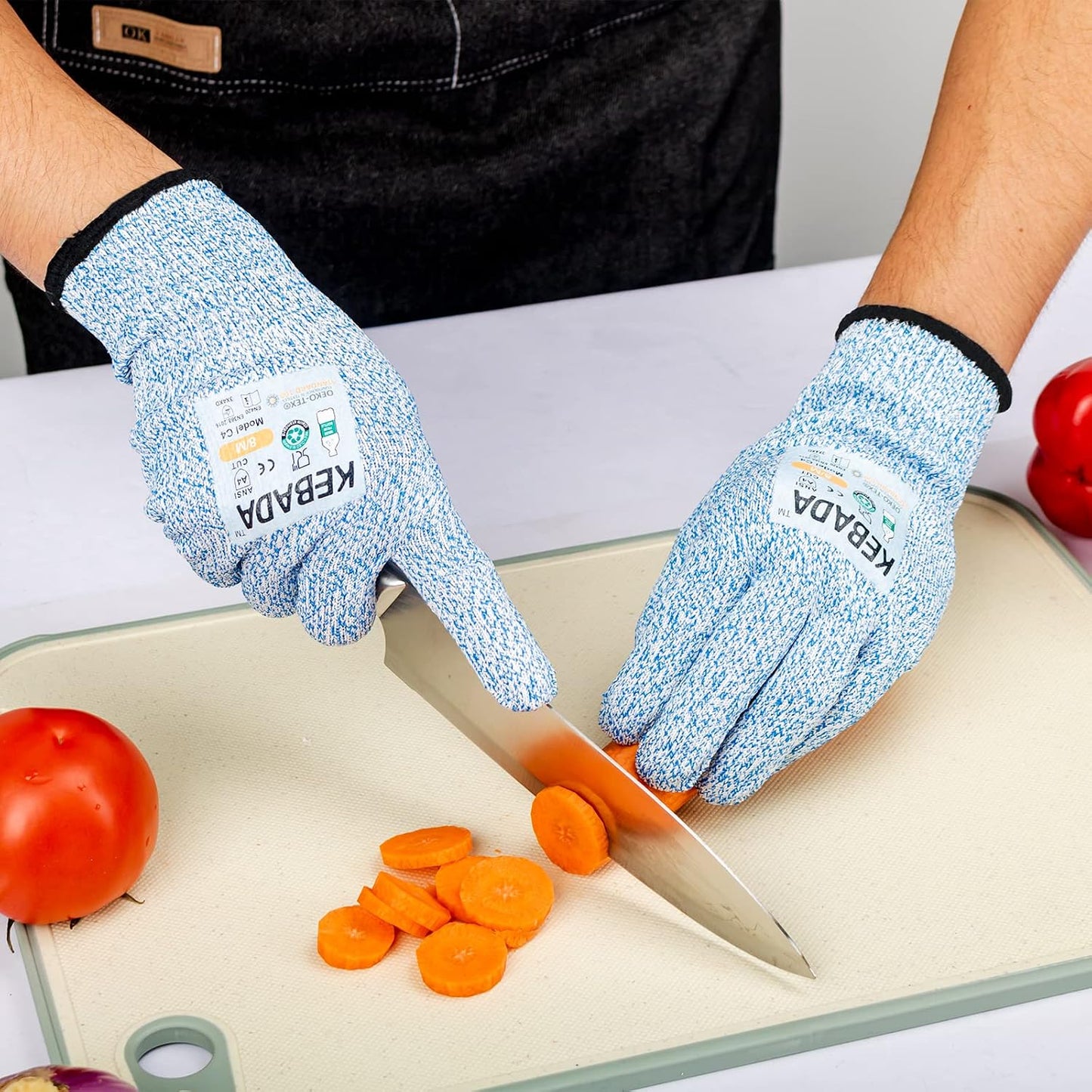 Cut Resistant Gloves, ANSI A2 Cutting Glove, PU Coated, Touchscreen, Multi-Purpose Model C2, 1 Pair, Large