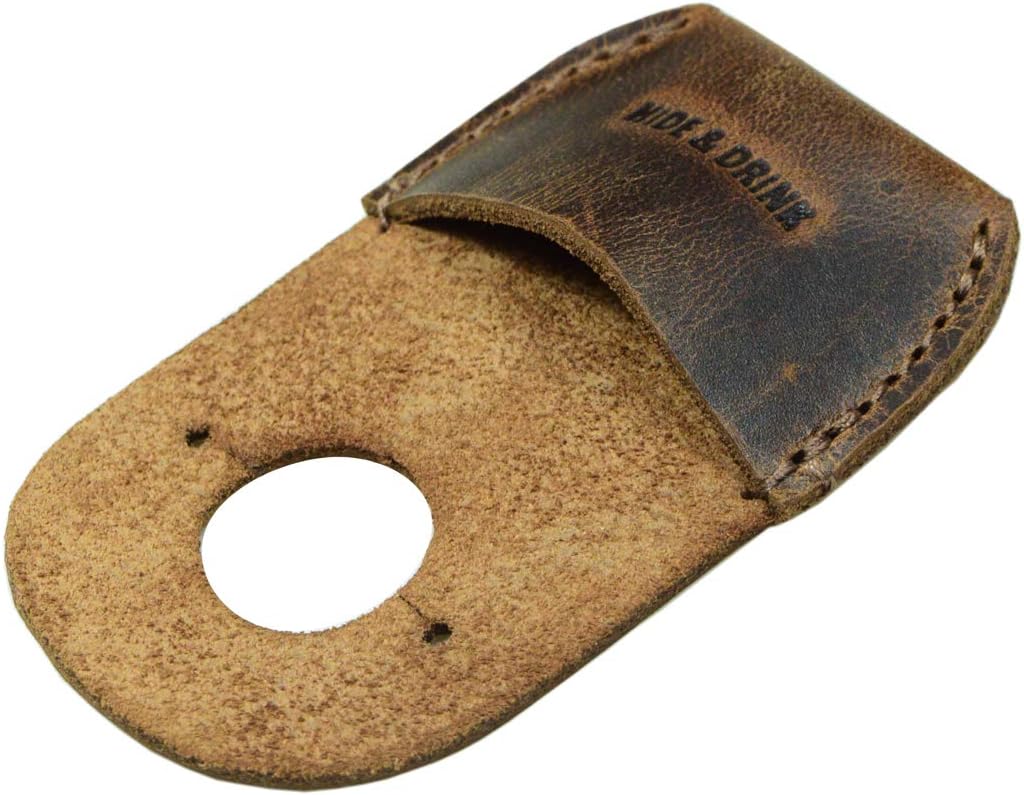 Leather Thumb Guard, Finger Protector, Carpenter Carving Accessories, Handmade Includes 101 Year Warranty :: Bourbon Brown