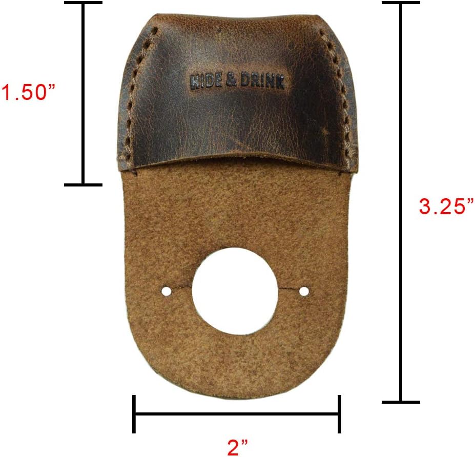 Leather Thumb Guard, Finger Protector, Carpenter Carving Accessories, Handmade Includes 101 Year Warranty :: Bourbon Brown
