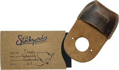 Leather Thumb Guard, Finger Protector, Carpenter Carving Accessories, Handmade Includes 101 Year Warranty :: Bourbon Brown