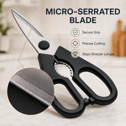 All-Purpose Kitchen Shears, Heavy-Duty Stainless Steel, Detachable Scissors with Comfortable Grip, Dishwasher Safe, 8-Inch