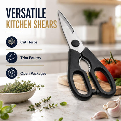All-Purpose Kitchen Shears, Heavy-Duty Stainless Steel, Detachable Scissors with Comfortable Grip, Dishwasher Safe, 8-Inch