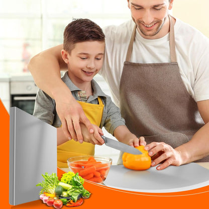 Stainless Steel Countertop Cutting Board with Lip,19.7 * 15.7 * 0.8 Inches