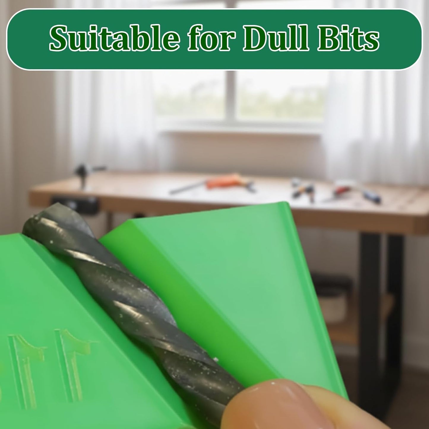 Drill Bit Sharpening Jig, Professional Drill Bit Sharpening Tool with Three Angle Options, Restore Dull Twist Bits for Workshop and Job Site Maintenance, Includes Two Sets of 90 118 135 Degree Guides
