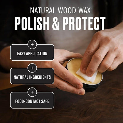 Cutting Board Oil and Wood Wax Set. For Cutting Boards, Butcher Blocks, Wooden Spoons, and Bowls. 100% Food-Safe.