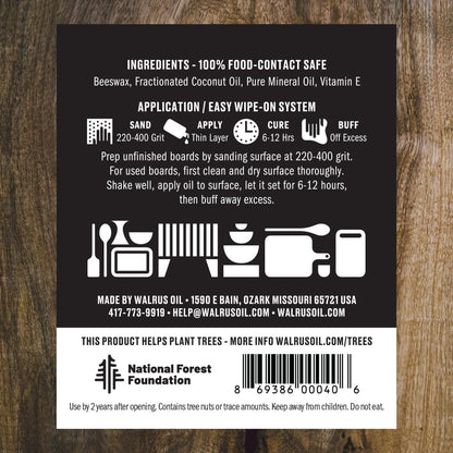 Cutting Board Oil and Wood Wax Set. For Cutting Boards, Butcher Blocks, Wooden Spoons, and Bowls. 100% Food-Safe.