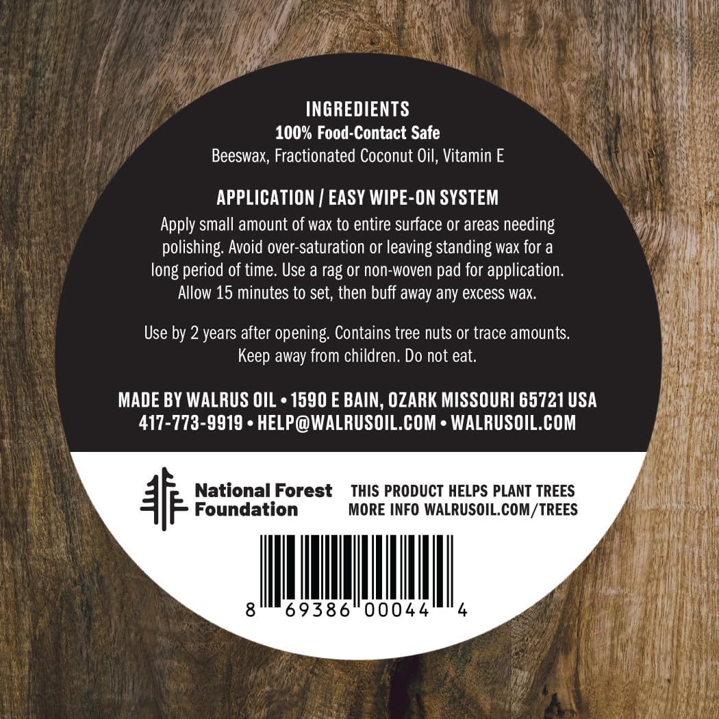 Cutting Board Oil and Wood Wax Set. For Cutting Boards, Butcher Blocks, Wooden Spoons, and Bowls. 100% Food-Safe.
