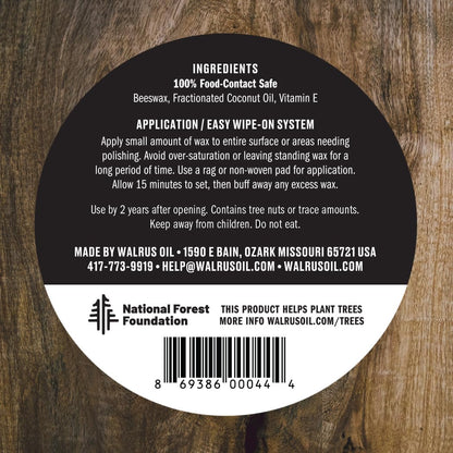 Cutting Board Oil and Wood Wax Set. For Cutting Boards, Butcher Blocks, Wooden Spoons, and Bowls. 100% Food-Safe.