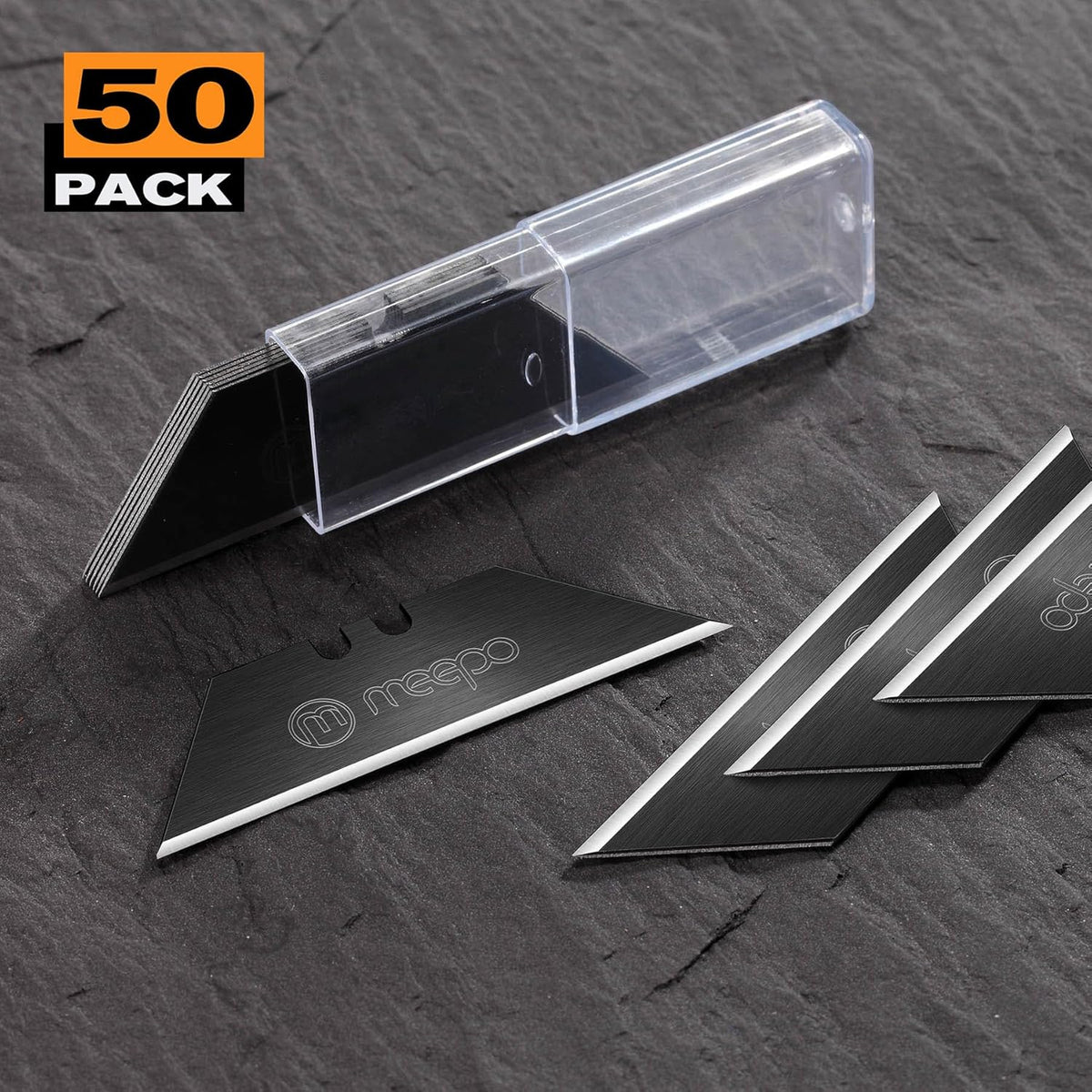 Utility Knife Blades, Never Rust, Blackened SK-5 Steel