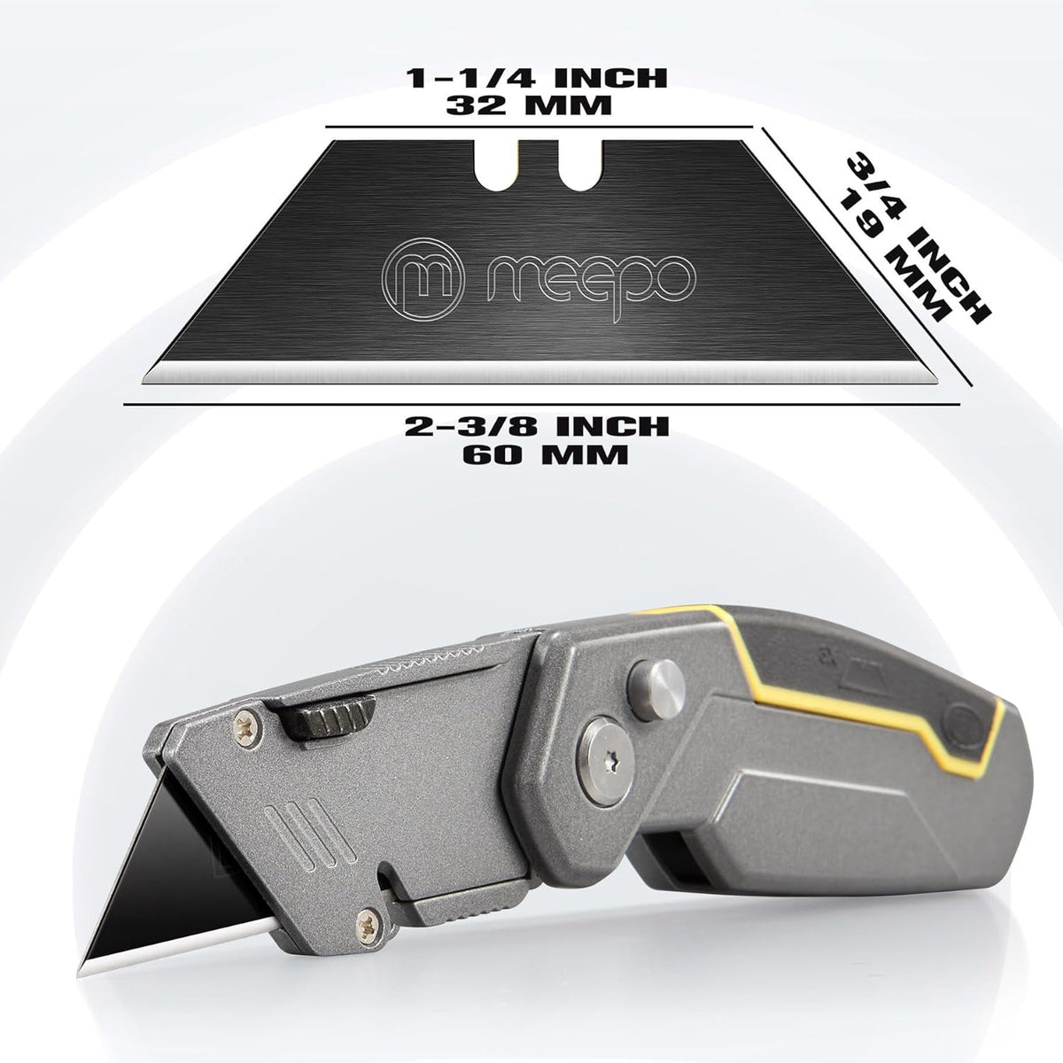 Utility Knife Blades, Never Rust, Blackened SK-5 Steel