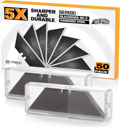 Utility Knife Blades, Never Rust, Blackened SK-5 Steel