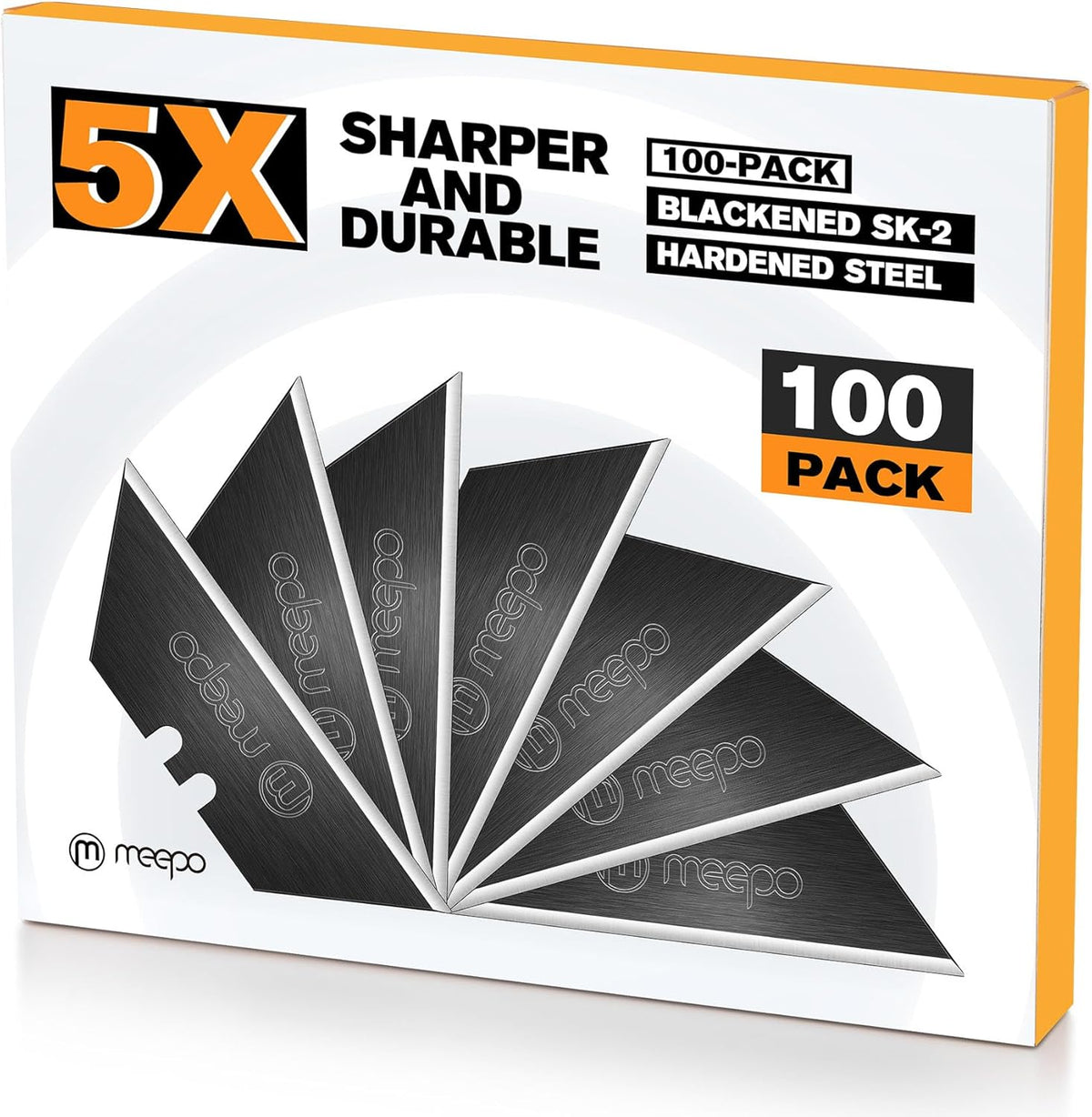Utility Knife Blades, Never Rust, Blackened SK-5 Steel