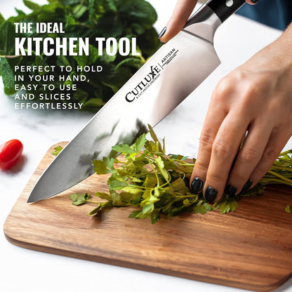 Chef Knife 8" – German High Carbon Steel Kitchen Knife, Full Tang