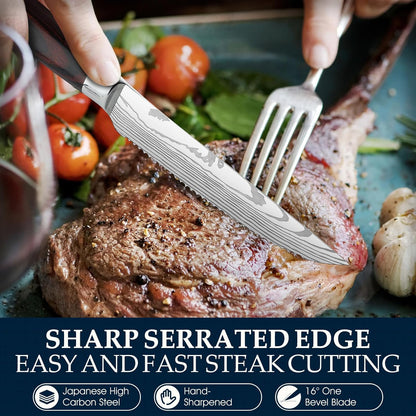 Japanese Brisket Slicing Knife for BBQ, Full Tang Butcher Knife | 11" Extra Long Heavy Duty Meat Knives with Wood Handle, Sharp BBQ Knives for Turkey Grilling Smoker, Ideal Gift for Men Women