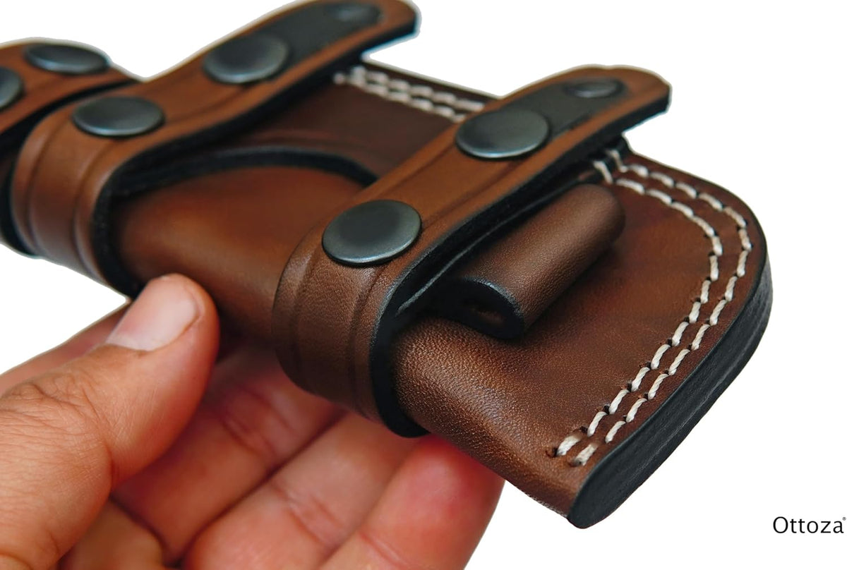 Leather Knife Sheaths for Fixed Blade Knives, Small Knife Sheath RIGHT HAND Leather Knife Sheath for Belt, Leather Knife Holster Belt Knife Holder, Horizontal Knife Sheath for Belt No:125