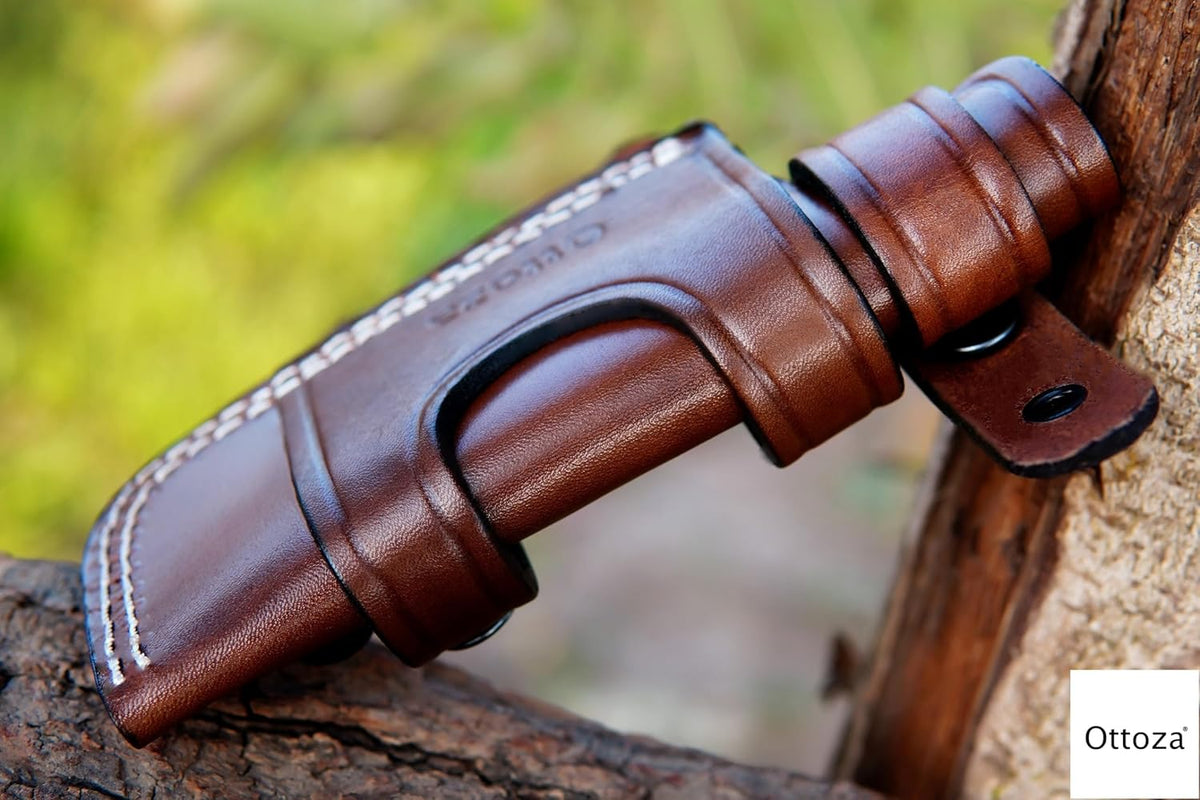Leather Knife Sheaths for Fixed Blade Knives, Small Knife Sheath RIGHT HAND Leather Knife Sheath for Belt, Leather Knife Holster Belt Knife Holder, Horizontal Knife Sheath for Belt No:125