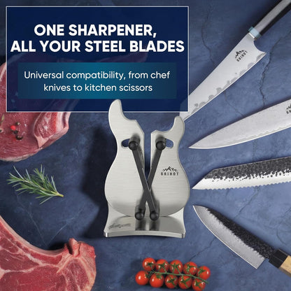 VN3 Professional Knife Sharpener | 3-Action Tungsten Carbide | For Repair, Restoration and Sharpening, Easy to Use, Replacement Blades Included, Soild and Durable, Sailboat Shaped Design