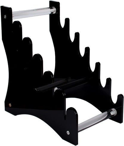 Knife Display Stand,Knife Holder Knife Storage Rack Acrylic Knife Display Case for display collectible knives (Black)