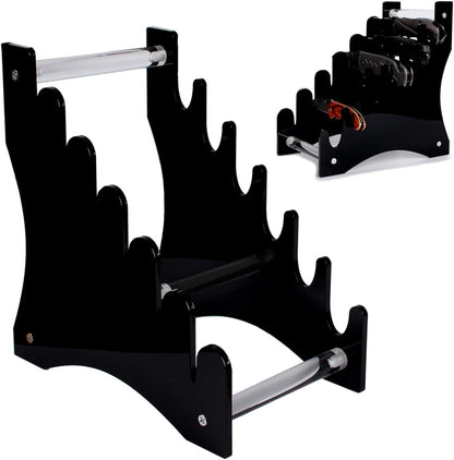Knife Display Stand,Knife Holder Knife Storage Rack Acrylic Knife Display Case for display collectible knives (Black)