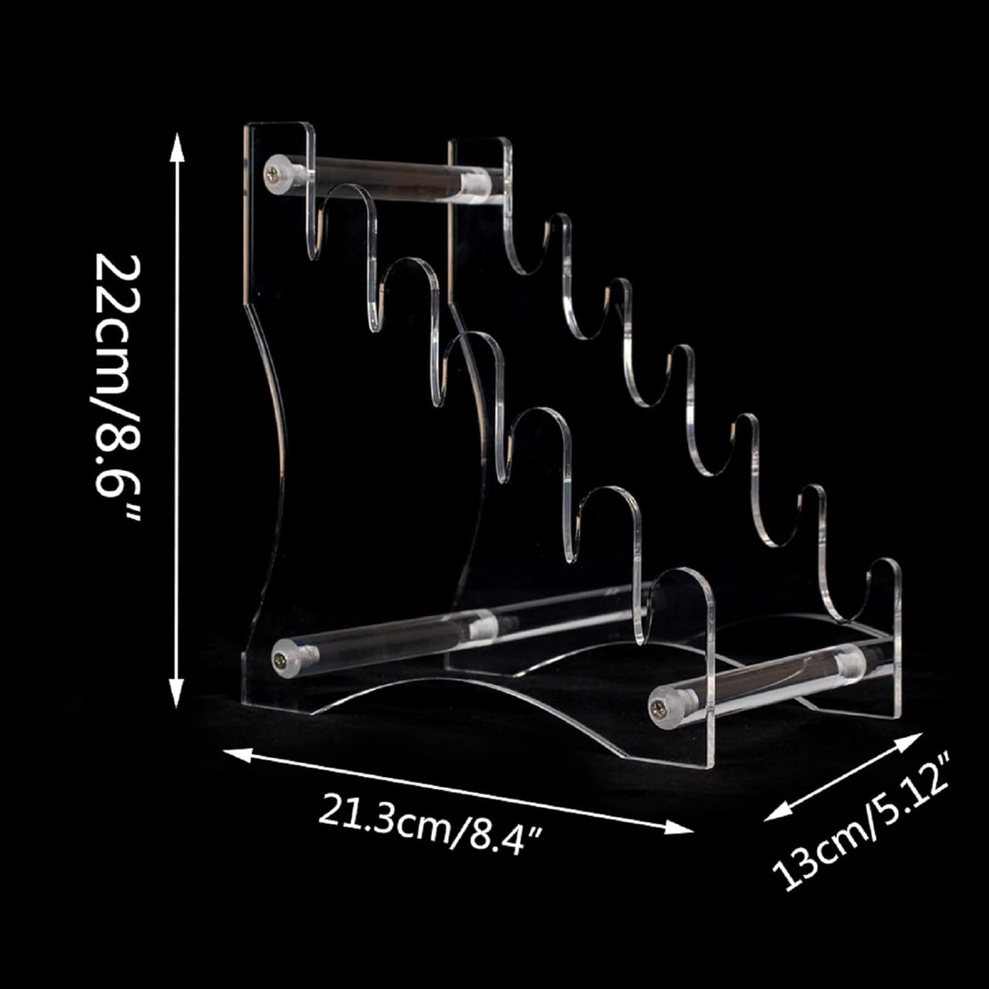Knife Display Stand,Knife Holder Knife Storage Rack Acrylic Knife Display Case for display collectible knives (Black)