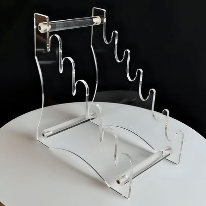 Knife Display Stand,Knife Holder Knife Storage Rack Acrylic Knife Display Case for display collectible knives (Black)